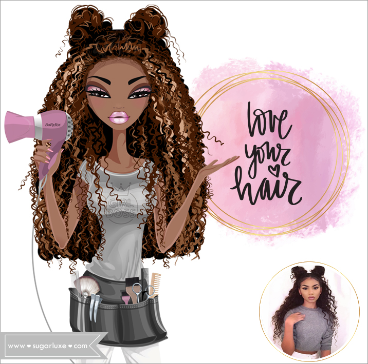 Sugarluxe Sexy Hair Stylist Art Girl