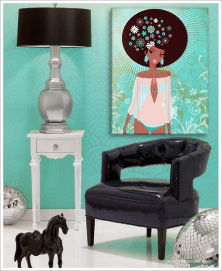 Sugarluxe Soul Sister Beautiful Black Girl Canvas Wall Art