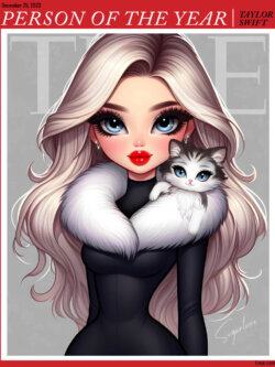 Taylor Swift Time Magazine Person of the Year Cover designed as a tribute in signature Sugarluxe Art style